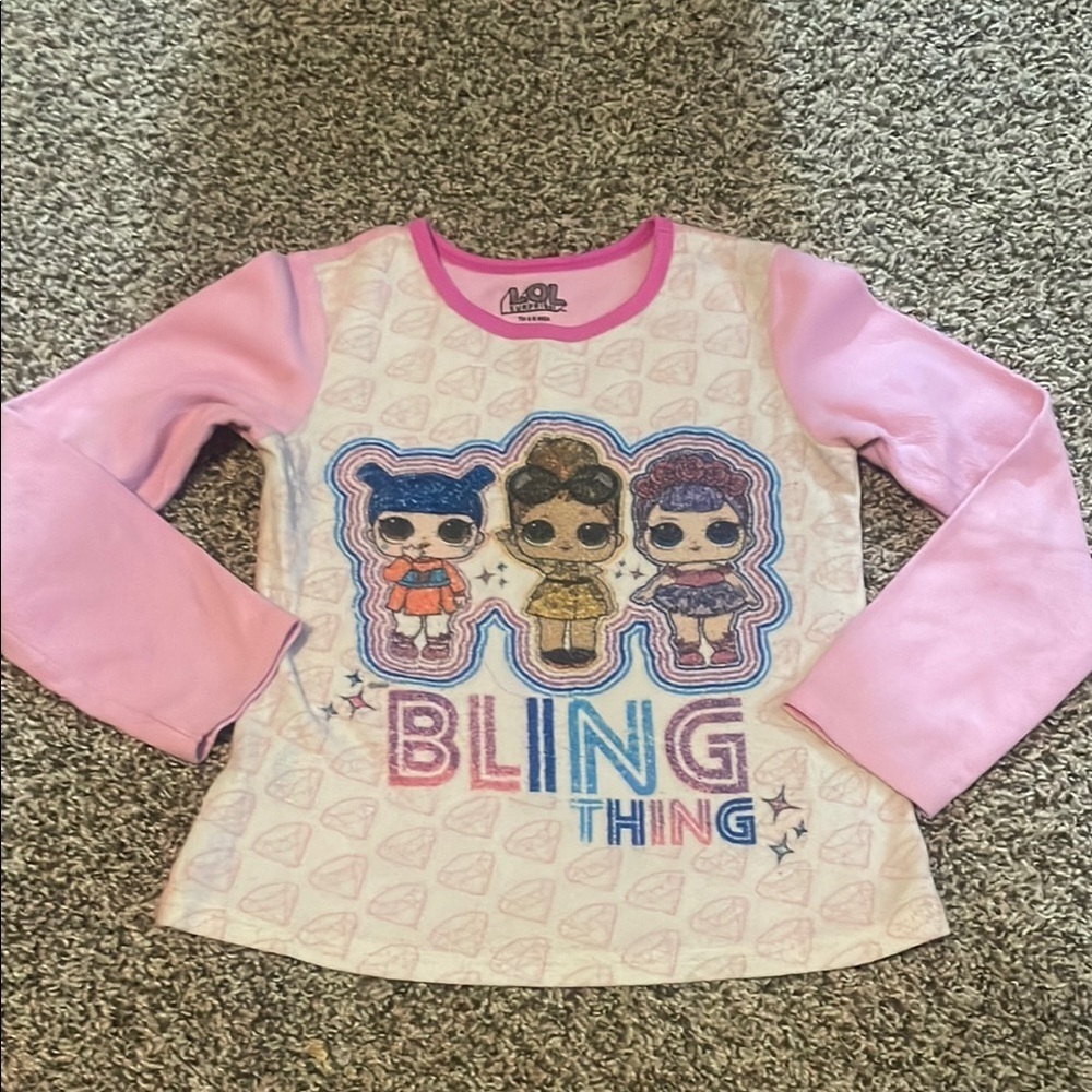 L.O.L. Surprise! Bling Thing Pajama Set - Pink and White - Picture 2 of 7